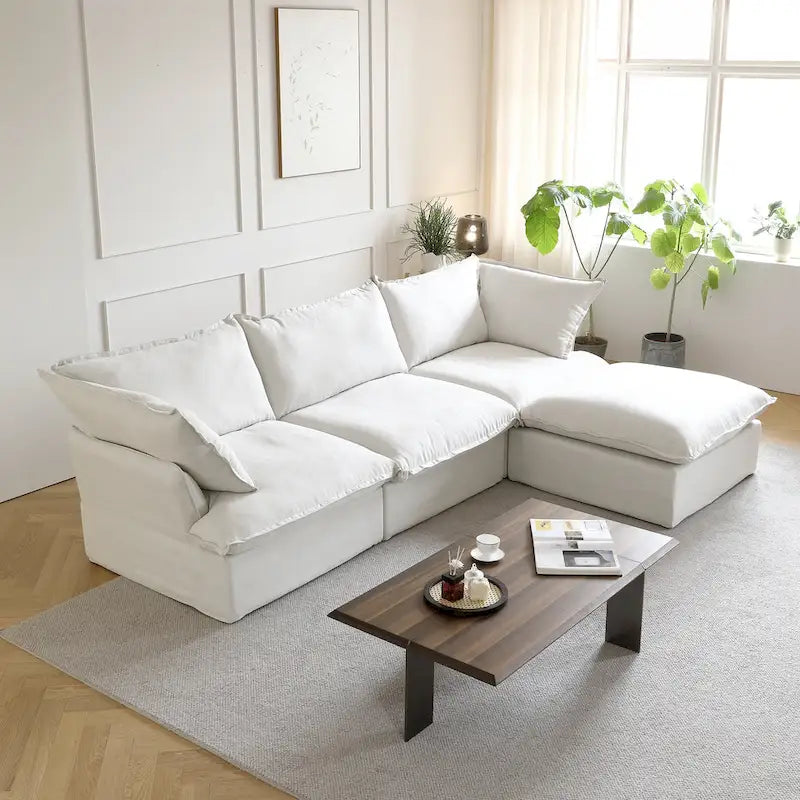 Canapé Tissu 123 — Canapé Minimaliste en Velours
