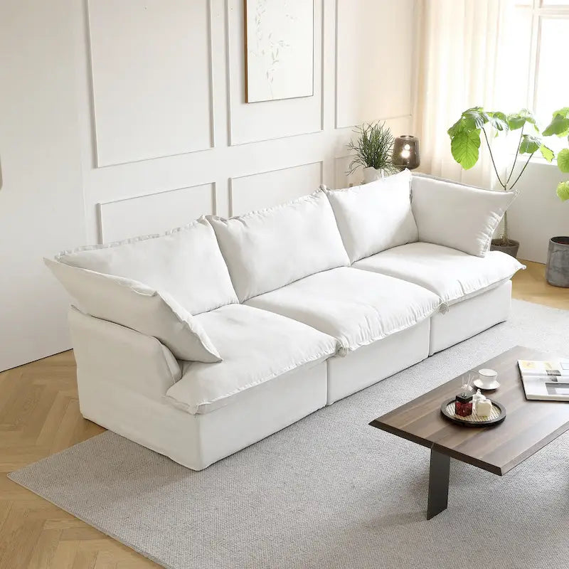 Canapé Tissu 123 — Canapé Minimaliste en Velours