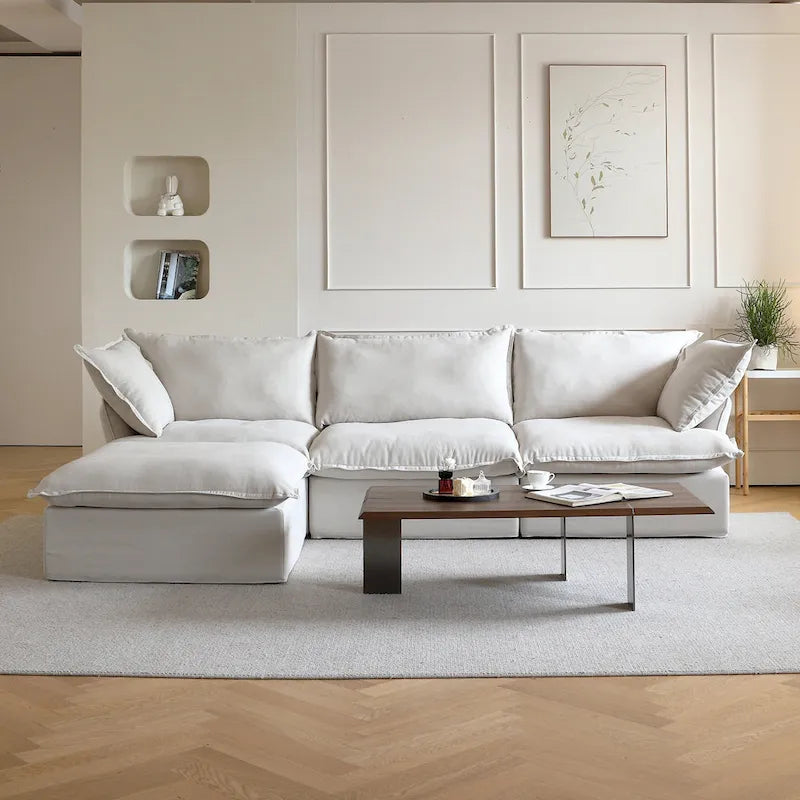 Canapé Tissu 123 — Canapé Minimaliste en Velours