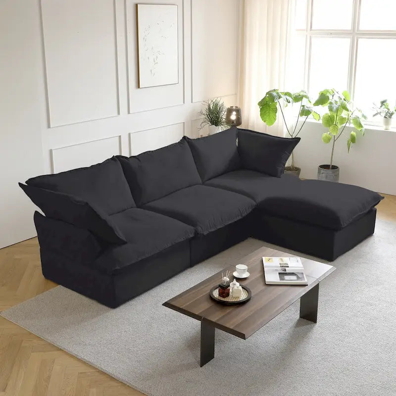 Canapé Tissu 123 — Canapé Minimaliste en Velours