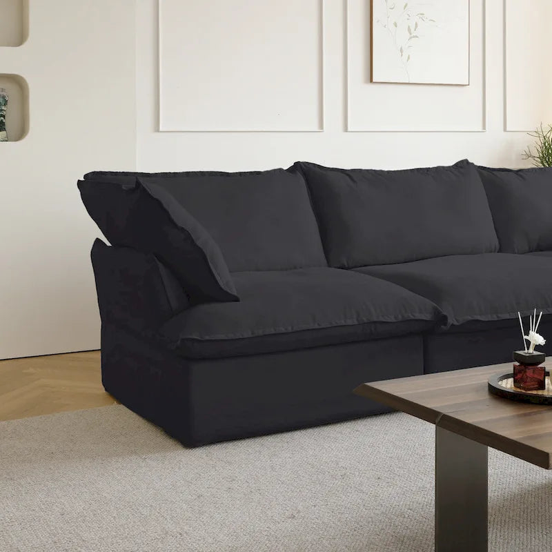 Canapé Tissu 123 — Canapé Minimaliste en Velours