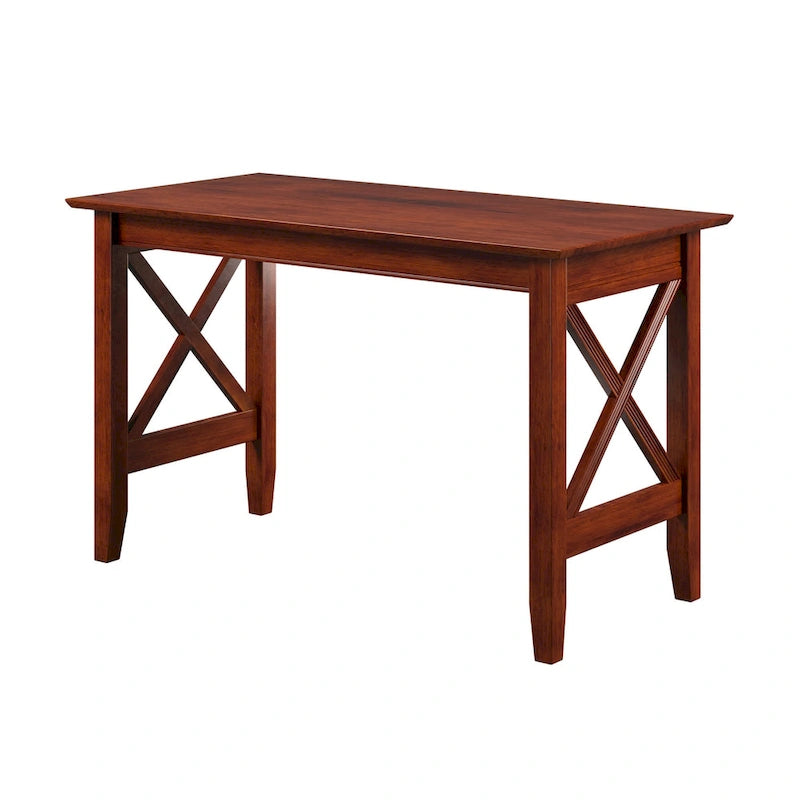 Bureau en bois massif X-Leg style rétro américain