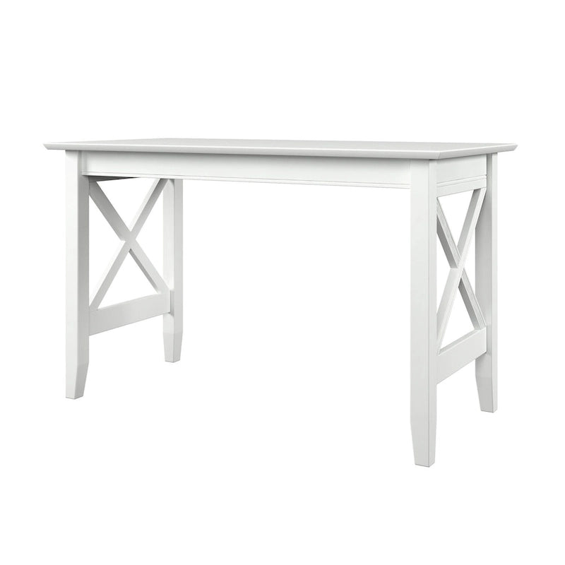 Bureau en bois massif X-Leg style rétro américain