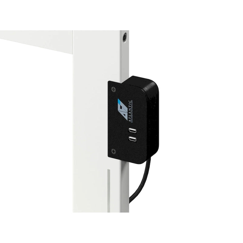 Lit plateforme pleine grandeur (avec pied de lit assorti) — Blanc