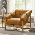 Chaise avec accents en cuir