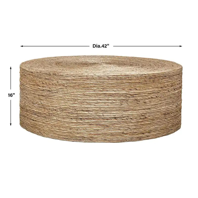 Table basse ronde tressée