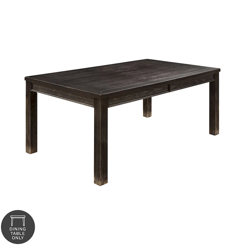 Table de salle à manger moderne en bois massif noir