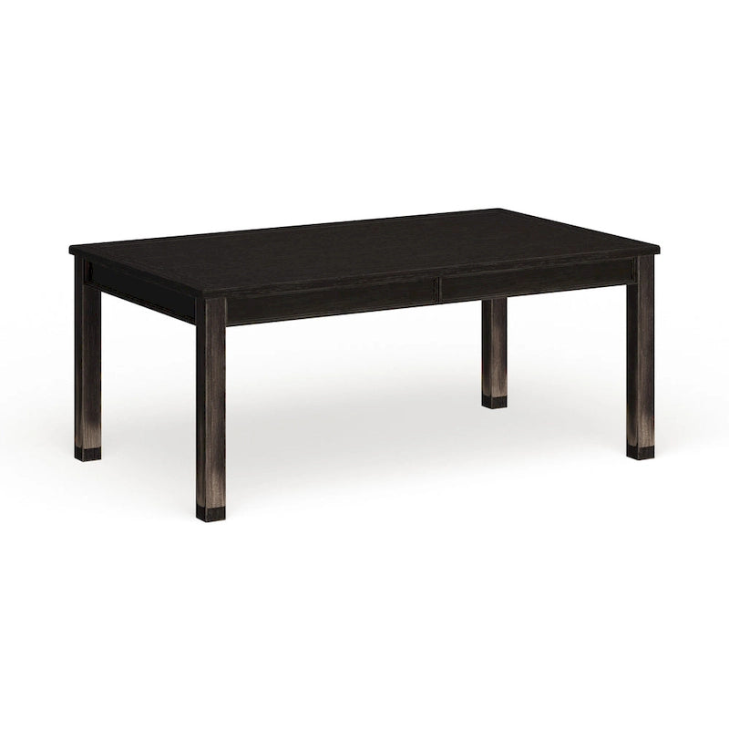 Table de salle à manger moderne en bois massif noir