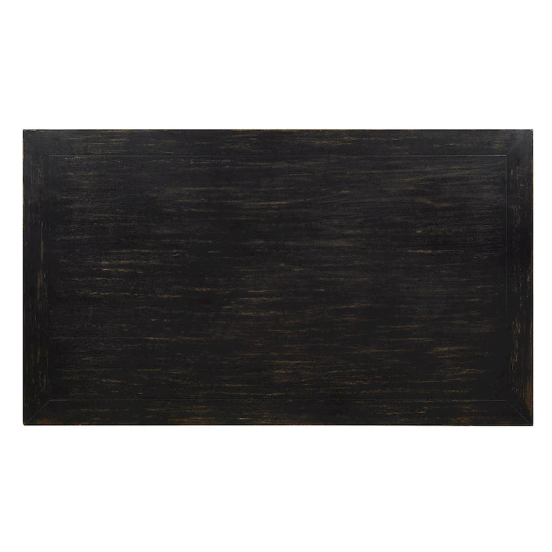 Table de salle à manger moderne en bois massif noir