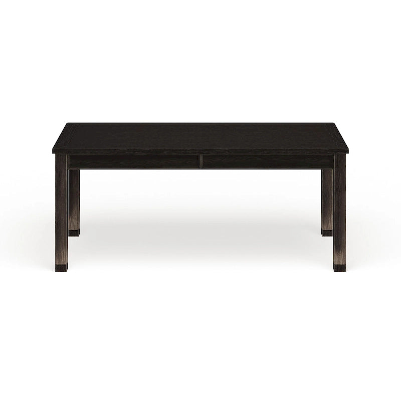 Table de salle à manger moderne en bois massif noir