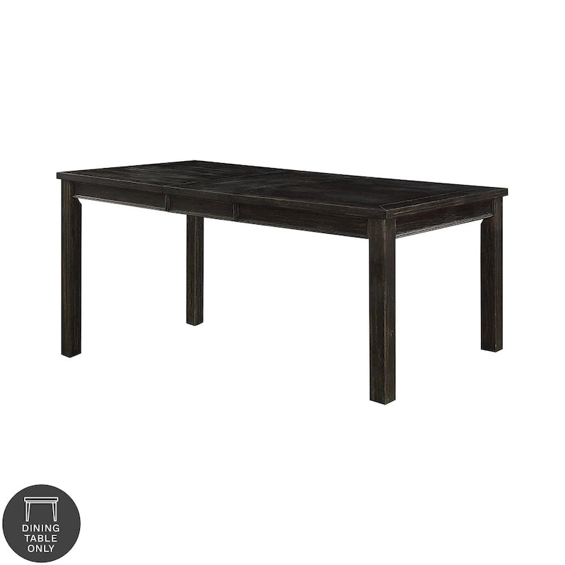 Table de salle à manger moderne en bois massif noir
