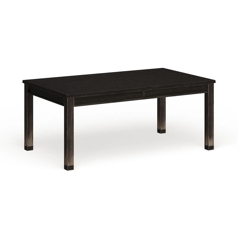 Table de salle à manger moderne en bois massif noir