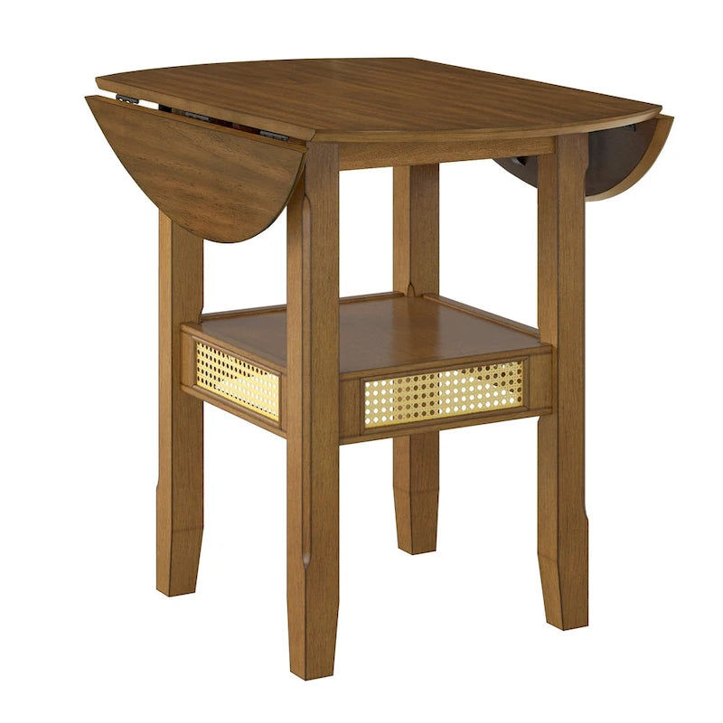 Table de salle à manger avec accents en rotin — 91 cm