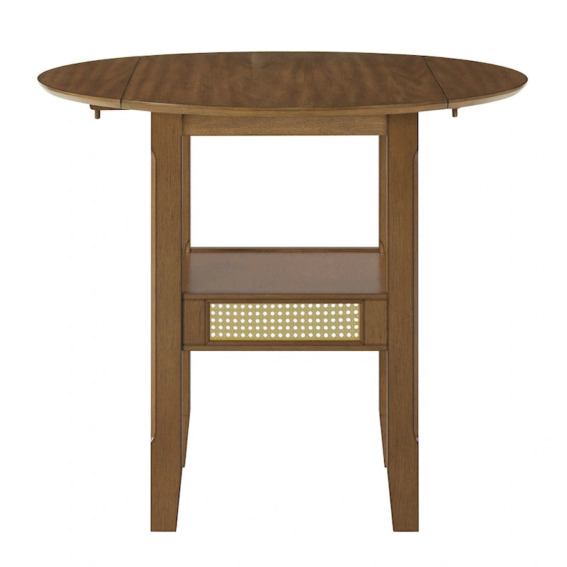 Table de salle à manger avec accents en rotin — 91 cm