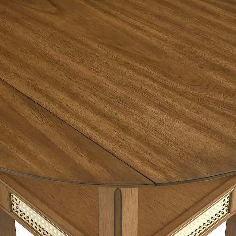 Table de salle à manger avec accents en rotin — 91 cm