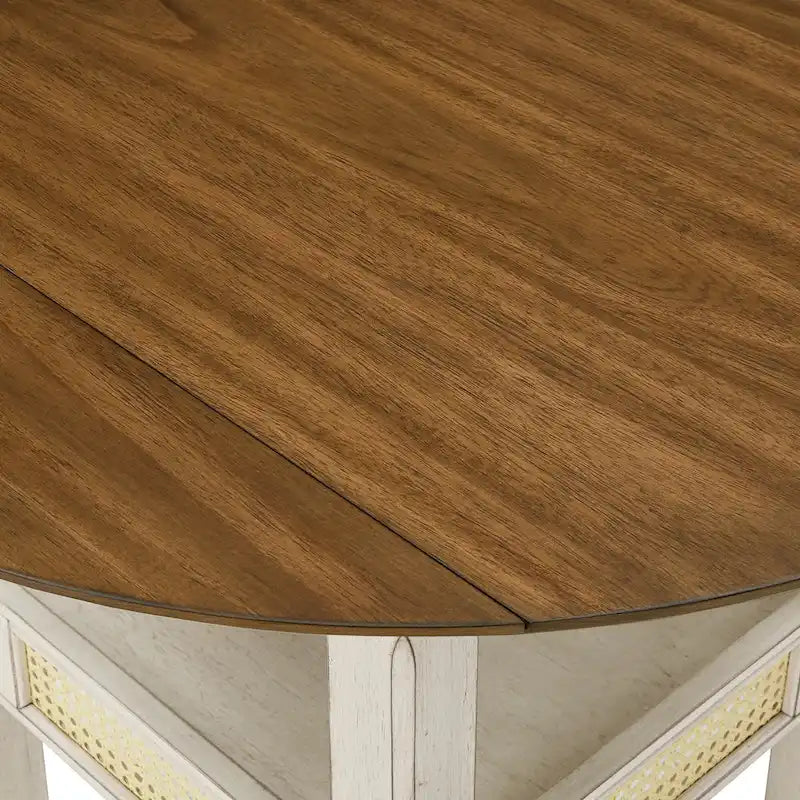 Table de salle à manger avec accents en rotin — 91 cm