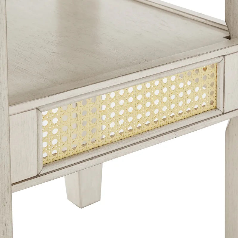 Table de salle à manger avec accents en rotin — 91 cm
