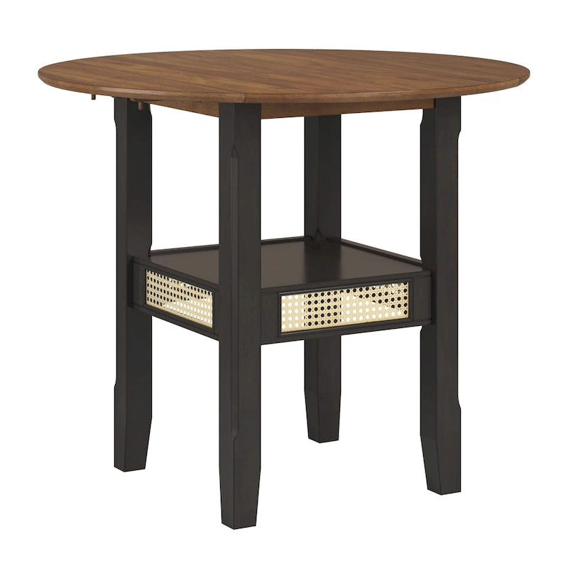 Table de salle à manger avec accents en rotin — 91 cm