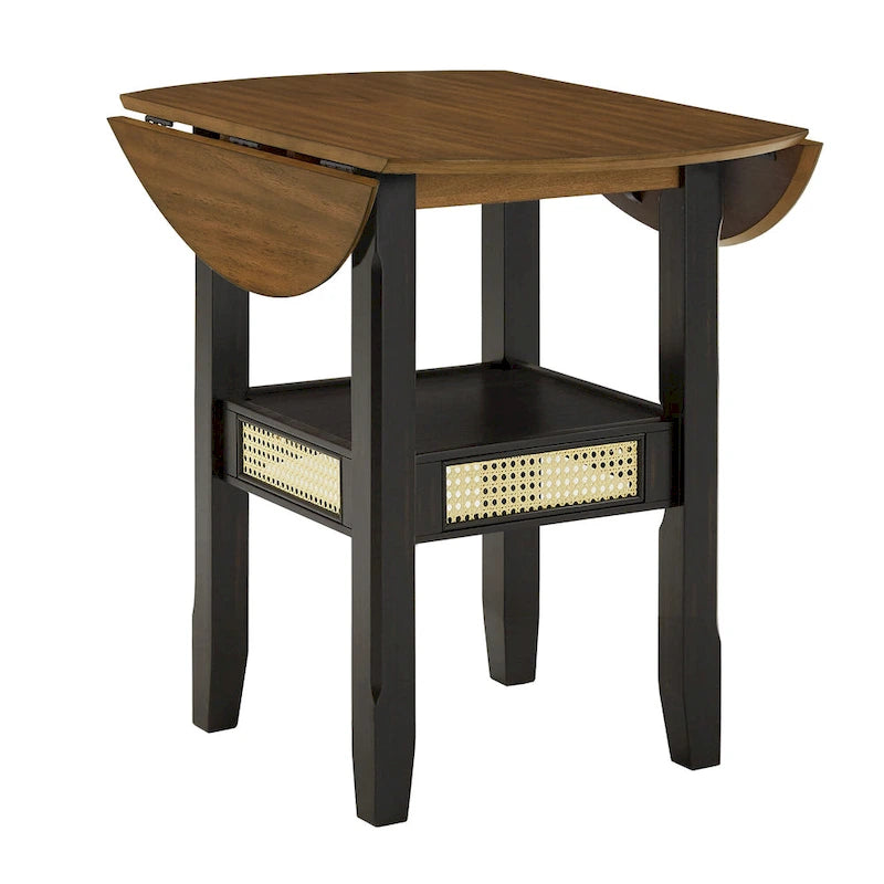 Table de salle à manger avec accents en rotin — 91 cm