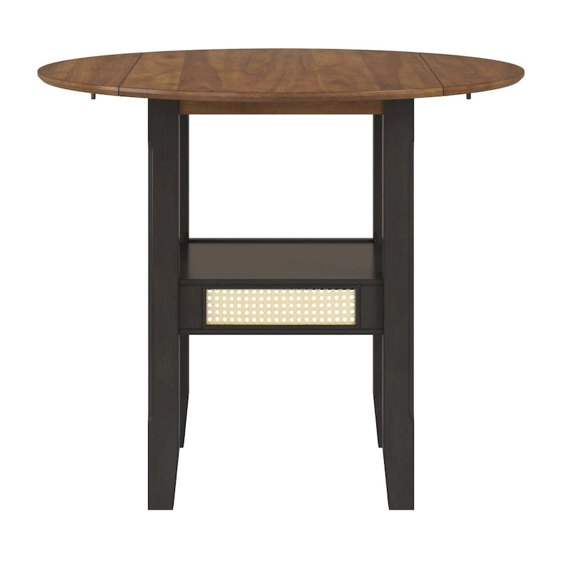 Table de salle à manger avec accents en rotin — 91 cm