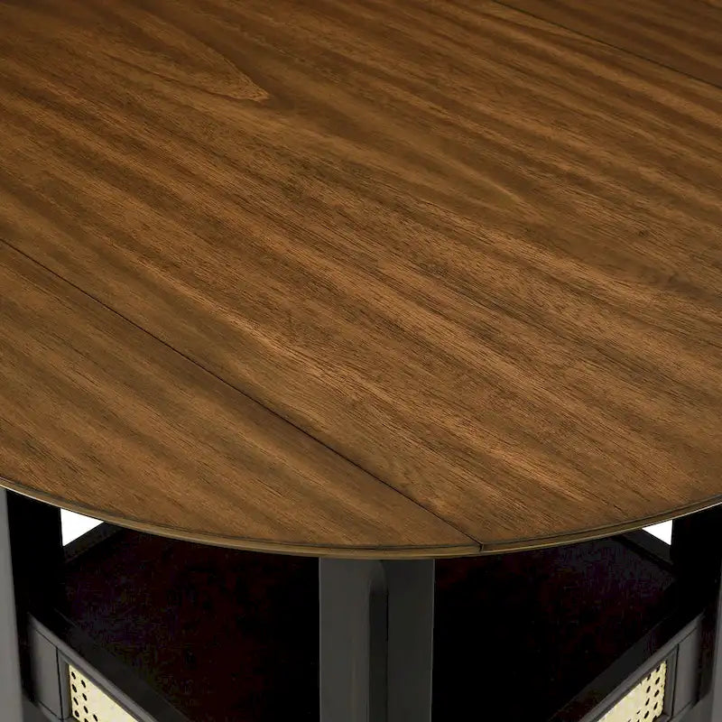 Table de salle à manger avec accents en rotin — 91 cm