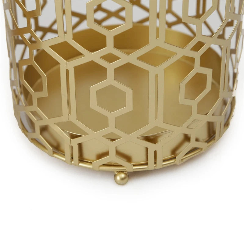 Table d'appoint multifonctionnelle — Étagère de rangement et organisateur en métal / Porte-parapluies d'entrée — Dimensions : 9,25 x 9,25 x 18,78