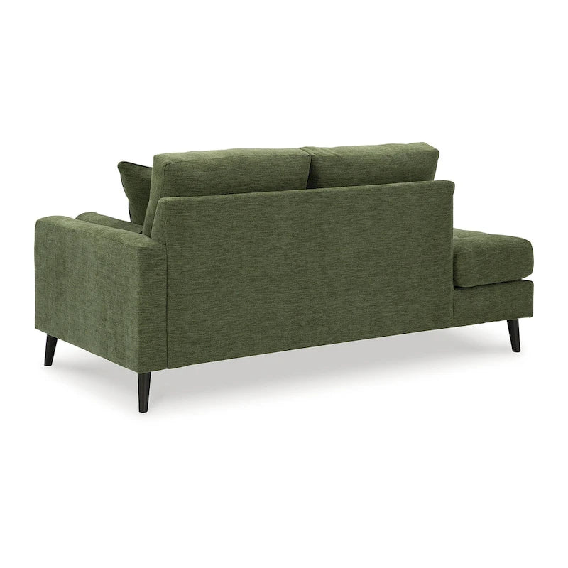 Chaise longue vert olive avec accoudoir droit