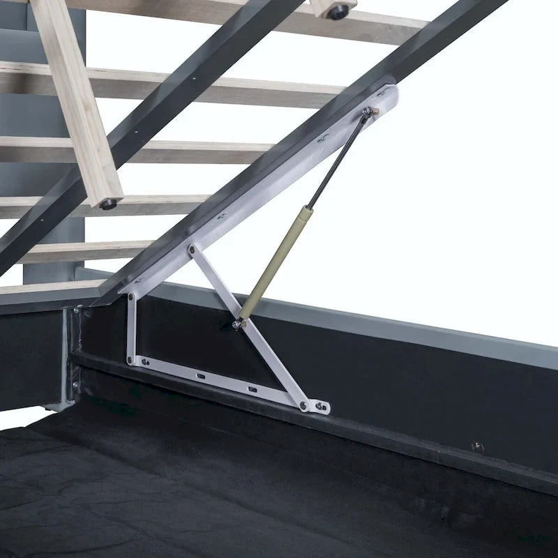 Lit Plateforme Rembourré XL (avec Système de Rangement Hydraulique)