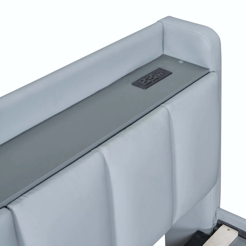 Lit Plateforme Rembourré XL (avec Système de Rangement Hydraulique)