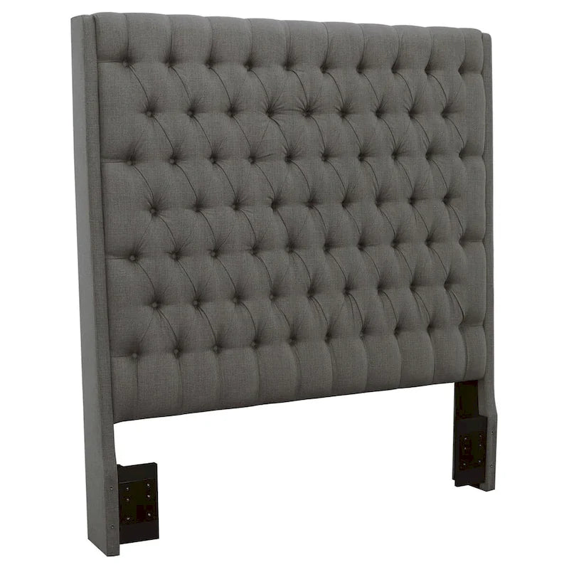 Tête de lit patchwork rembourrée — Gris