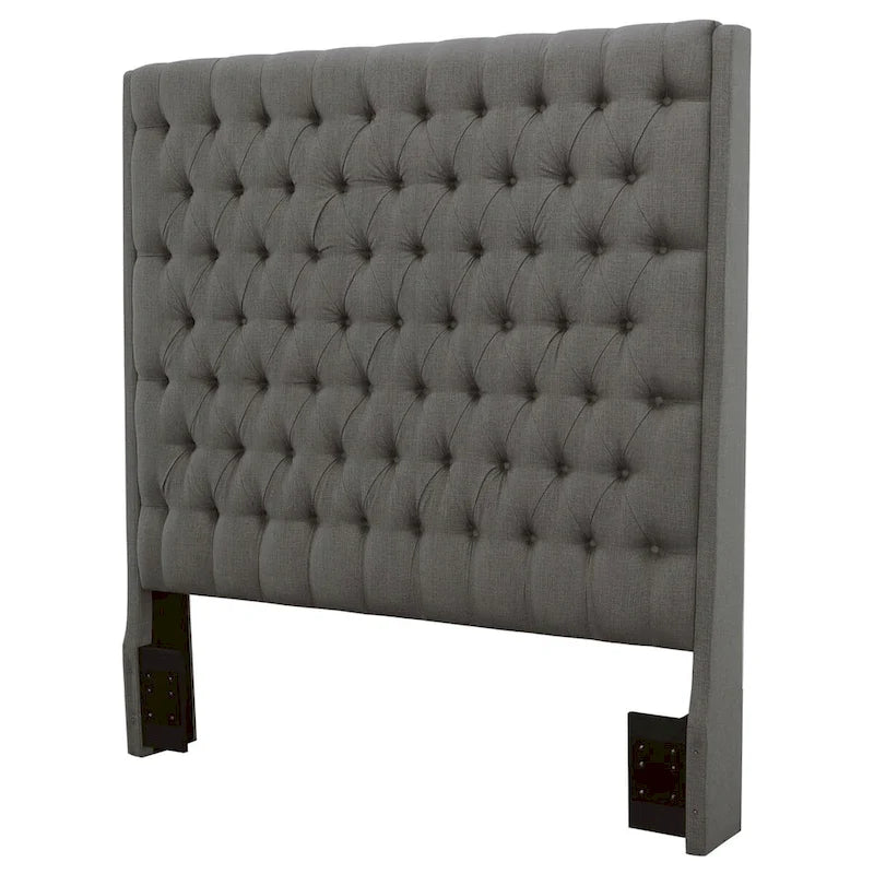 Tête de lit patchwork rembourrée — Gris