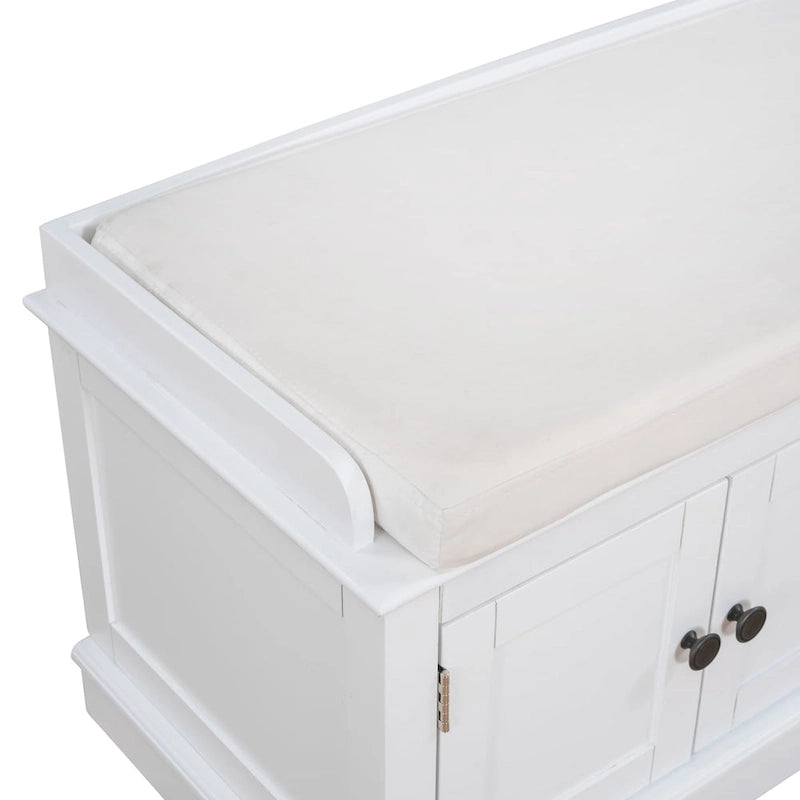 Banc de rangement avec étagères réglables