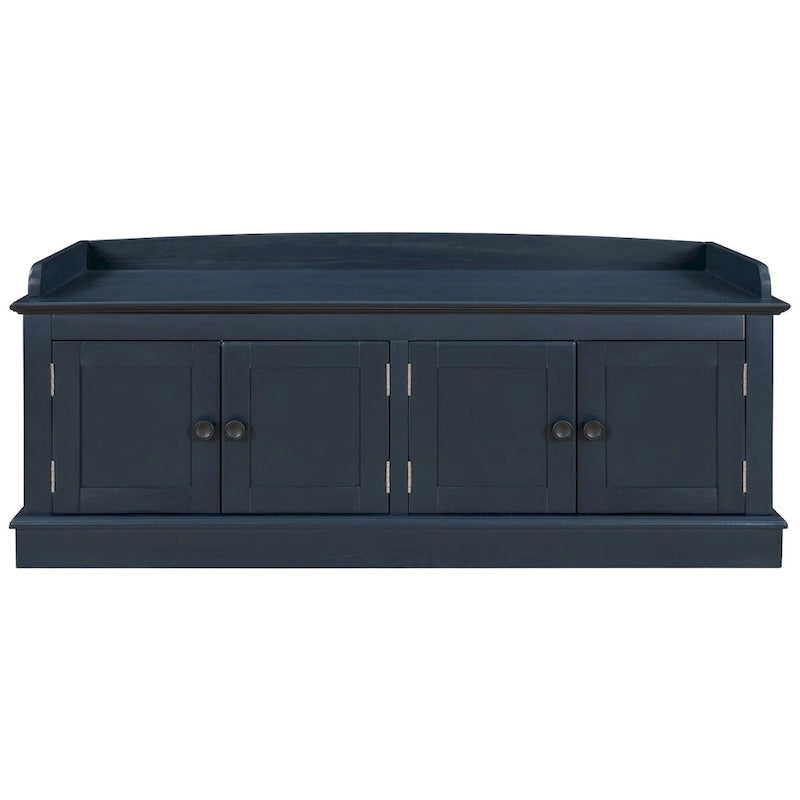 Banc de rangement avec étagères réglables