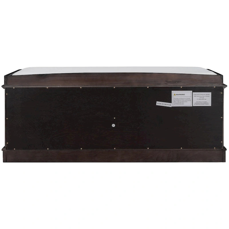 Banc de rangement avec étagères réglables