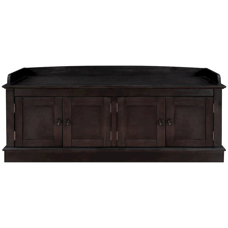 Banc de rangement avec étagères réglables