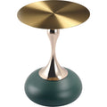 Table d'appoint ronde de 45 cm — Table basse en acier inoxydable doré avec base ronde