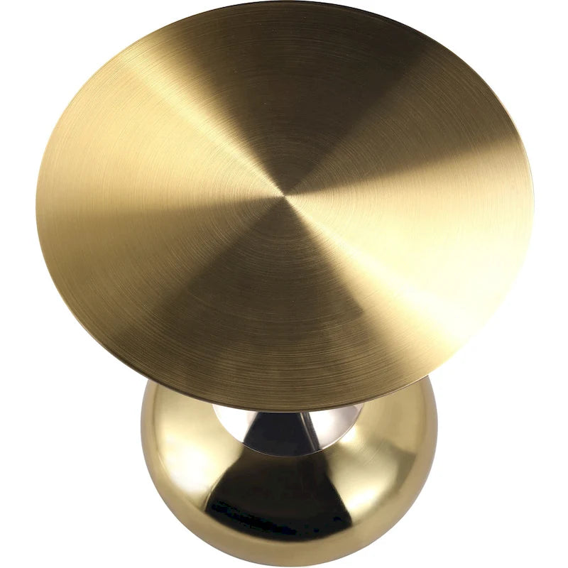 Table d'appoint ronde de 45 cm — Table basse en acier inoxydable doré avec base ronde