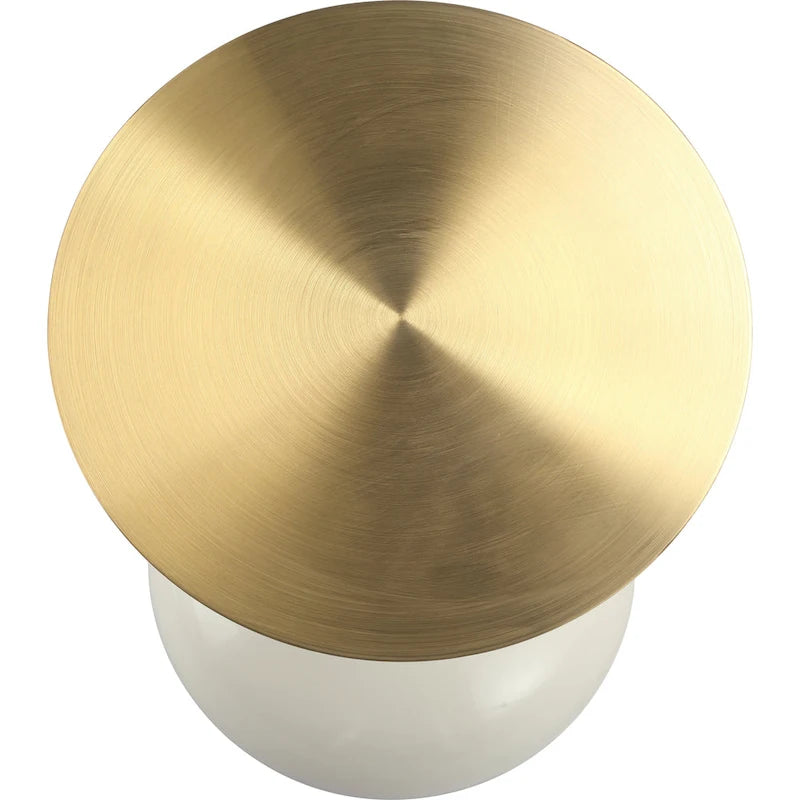 Table d'appoint ronde de 45 cm — Table basse en acier inoxydable doré avec base ronde