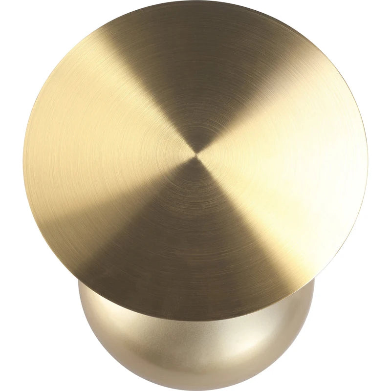Table d'appoint ronde de 45 cm — Table basse en acier inoxydable doré avec base ronde