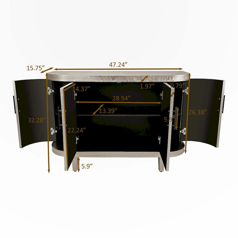 Meuble de rangement décoratif de 120 cm